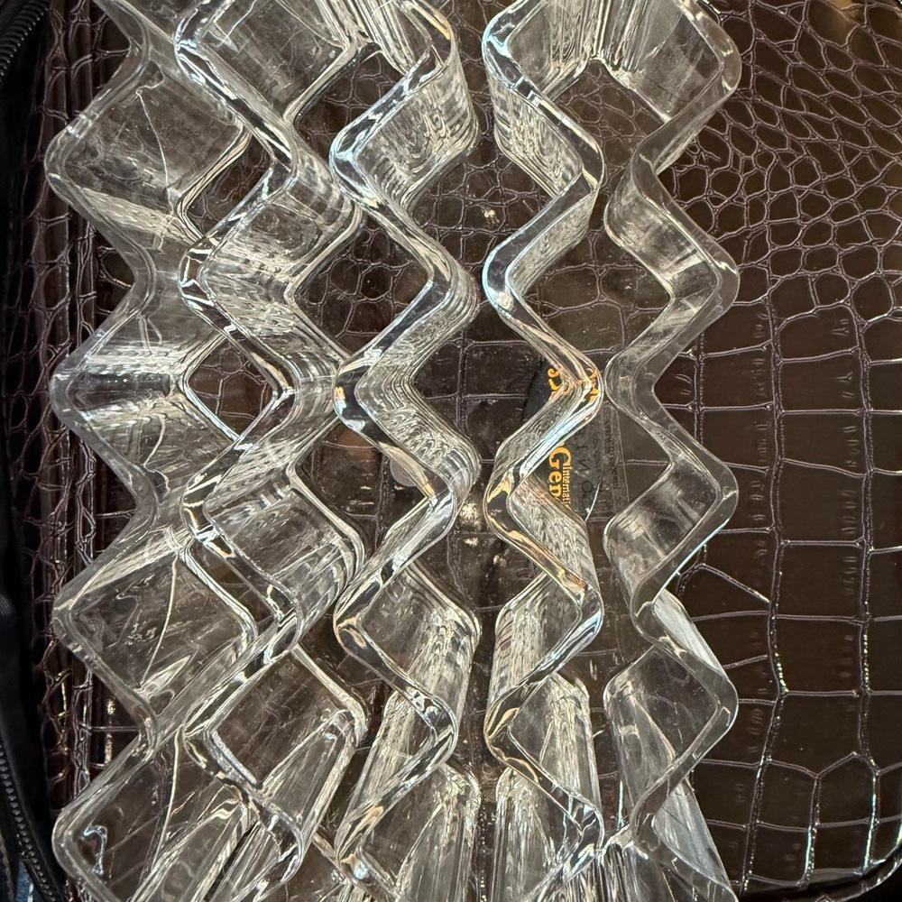 Clear Zigzag Glass Vase